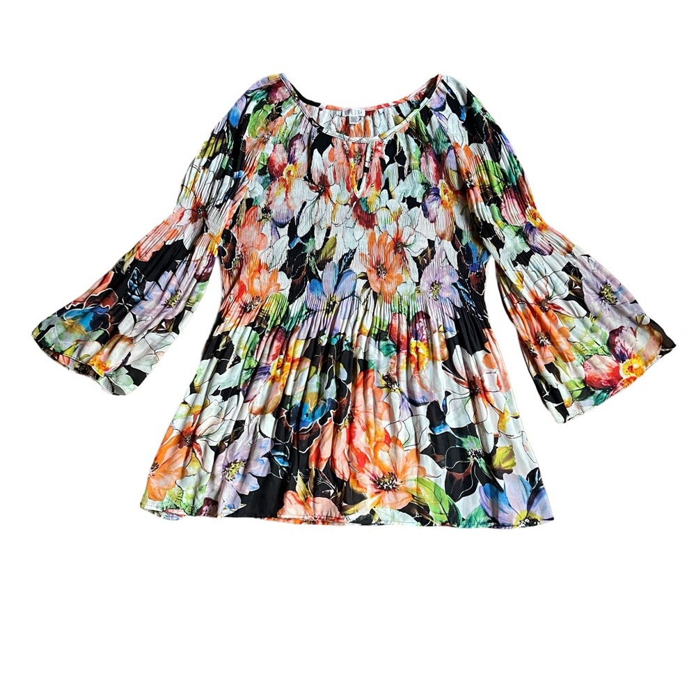 Floral Bell Sleeve Blouse